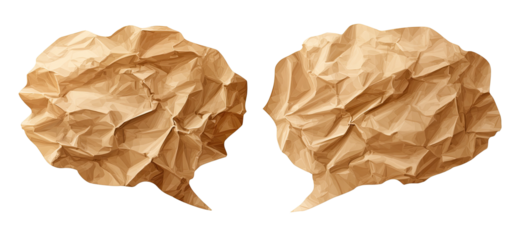 Two crumpled paper speech bubbles (1)