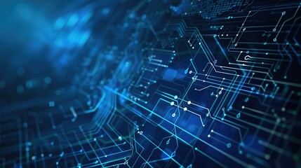 Exploring Dynamic Technology Lines and Vibrant Blue Technology Backgrounds for Modern Digital Design: Innovate Visual Concepts, Futuristic Interface Elements
