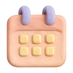 PNG Clay calendar icon design.