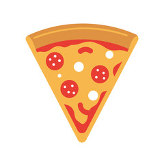Delicious Pepperoni Pizza Slice with Melting Cheese