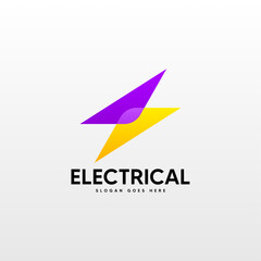 Obraz premium Modern electrical logo design template