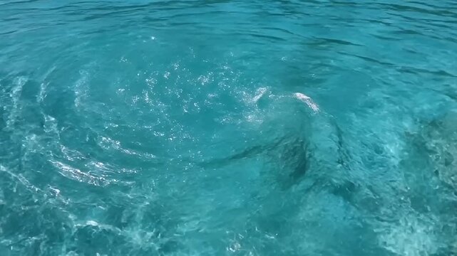 Aqua water with ripples and depth visibility