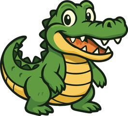 cartoon crocodile with a smile