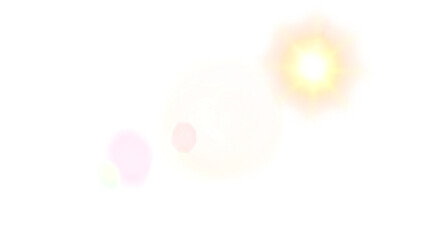 Different types of Transperant lens flare