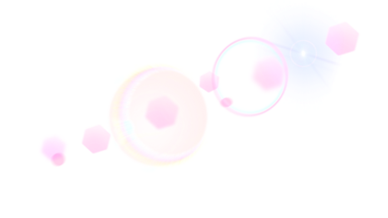 Different types of Transperant lens flare