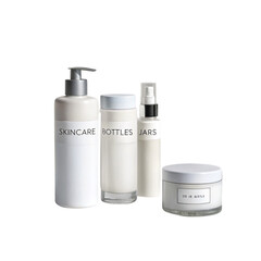 white cosmetic container isolated
