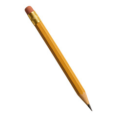 Fototapeta na wymiar PNG Classic yellow pencil with eraser.