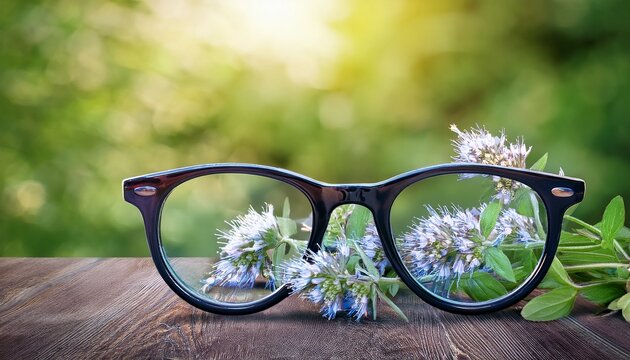 eyebright herb and glasses natural medicine for eyes