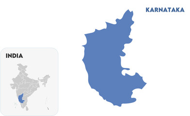 Karnataka Indian states, Indian states, suitable for education, business, presentations, print, web use, and creative geographic projects. Indian union territory.