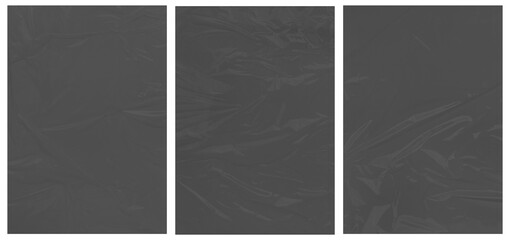 Blurred gray abstract design in three panels ideal for backgrounds, websites, banners, or digital presentations to add a modern touch.