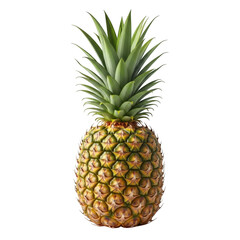 Fototapeta premium Fresh and ripe pineapple isolated on transparent background, a tropical delight