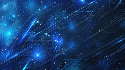 Exploring Dynamic Technology Lines and Vibrant Blue Technology Backgrounds for Modern Digital Design: Innovate Visual Concepts, Futuristic Interface Elements