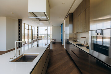Experience a Modern Luxury Kitchen featuring an Open Layout along with Stunning Panoramic Views
