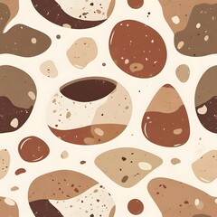 Obraz premium Abstract seamless pattern of natural stone textures in a neutral earth tone palette