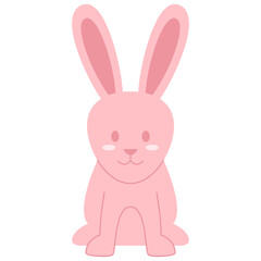 Fototapeta premium Clean cruelty free bunny illustration for vegan product branding
