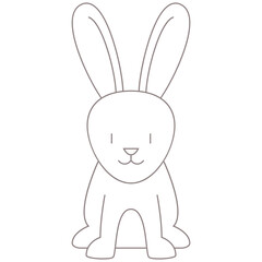 Clean cruelty free bunny illustration for vegan product branding
