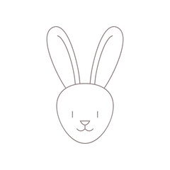 Clean cruelty free bunny illustration for vegan product branding