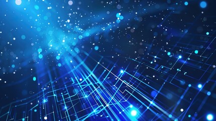Exploring Dynamic Technology Lines and Vibrant Blue Technology Backgrounds for Modern Digital Design: Innovate Visual Concepts, Futuristic Interface Elements