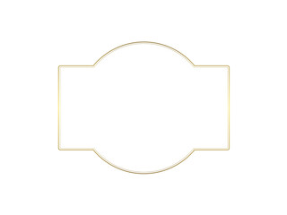 シンプルで綺麗なゴールドのフレームイラスト