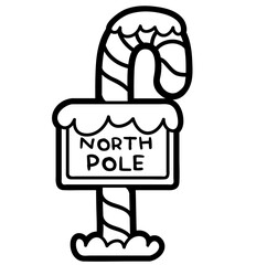 north pole sign - layered cut file - christmas ornament