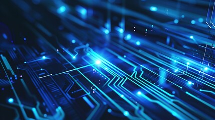 Exploring Dynamic Technology Lines and Vibrant Blue Technology Backgrounds for Modern Digital Design: Innovate Visual Concepts, Futuristic Interface Elements