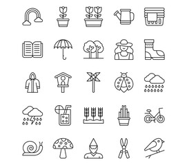 Spring Line Icons