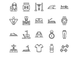 Pilates Line Icons