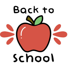 back to school cute apple 