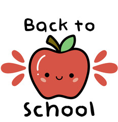 back to school cute apple 