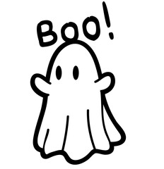 cute simple spooky halloween ghost - layered cut file -