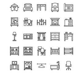 Interior Line Icons
