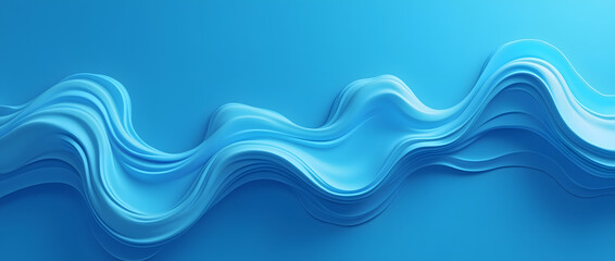 Fototapeta premium Formes et lignes abstraites ondulées de peinture laiteuse bleue 