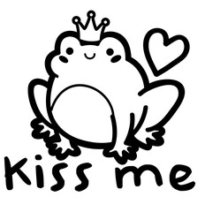 cute prince frog - layered cut file -