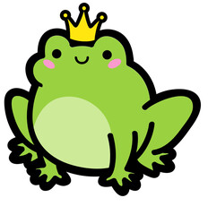 cute prince frog - layered cut file -