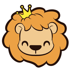 cute baby lion - layered cut file -