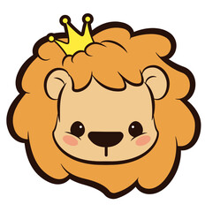 cute baby lion - layered cut file -