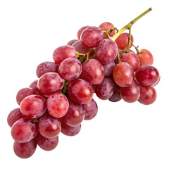 Fototapeta premium A bunch of red grapes isolated on a transparent background 