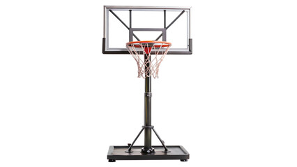 Portable Backyard Basketball Hoop with Net &ndash; Isolated on Transparent Background, AI Generated