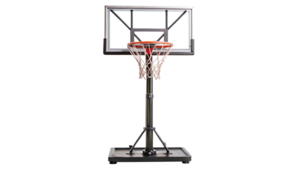 Portable Backyard Basketball Hoop with Net – Isolated on Transparent Background, AI Generated