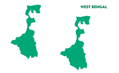 West Bengal map on focus, Indian states, suitable for education, business, presentations, print, web use, and creative geographic projects. Indian union territory.