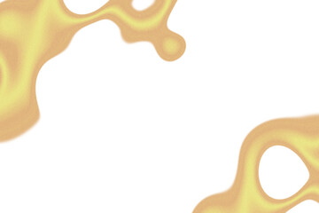 Liquify Gold Bubble Transparent PNG Background, Abstract Fluid Glossy Shapes with Gradient Effect for Digital Art, Graphic Design, and Creative Visual Projects
