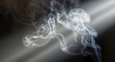 Obraz premium Captivating Smoke Swirls, Artistic Photography, Abstract Background, Dramatic Lighting, Fine Art, Close-Up, Visual Interpretation