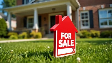 Home for Sale" sign in front of a house