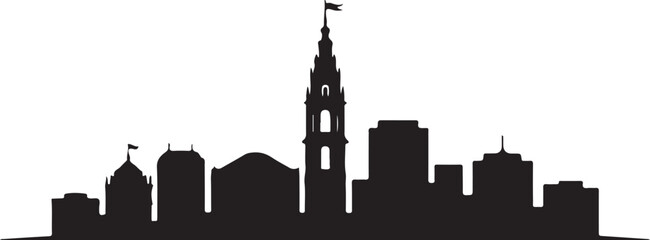 Richmond Skyline Silhouette Vector on White Background