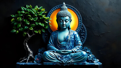Statue of buddha wall decor 