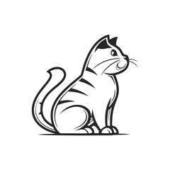 a vector illustration of a cat head front facing