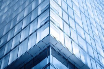 Obraz premium Modern high rise corner building facade