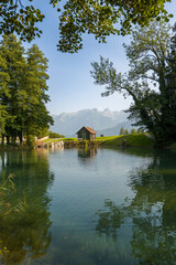 Obraz premium Lac de Montiola dans le Vorarlberg en Autriche