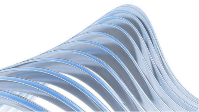 Abstract flowing lines in shades of blue and silver create a modern, dynamic design for technology and innovation concepts