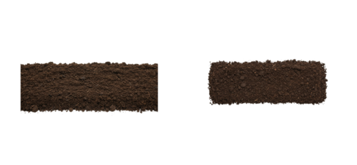 Cultivating rich soil garden bed agriculture outdoor fertility enhancement. Set PNG